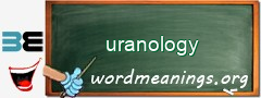 WordMeaning blackboard for uranology